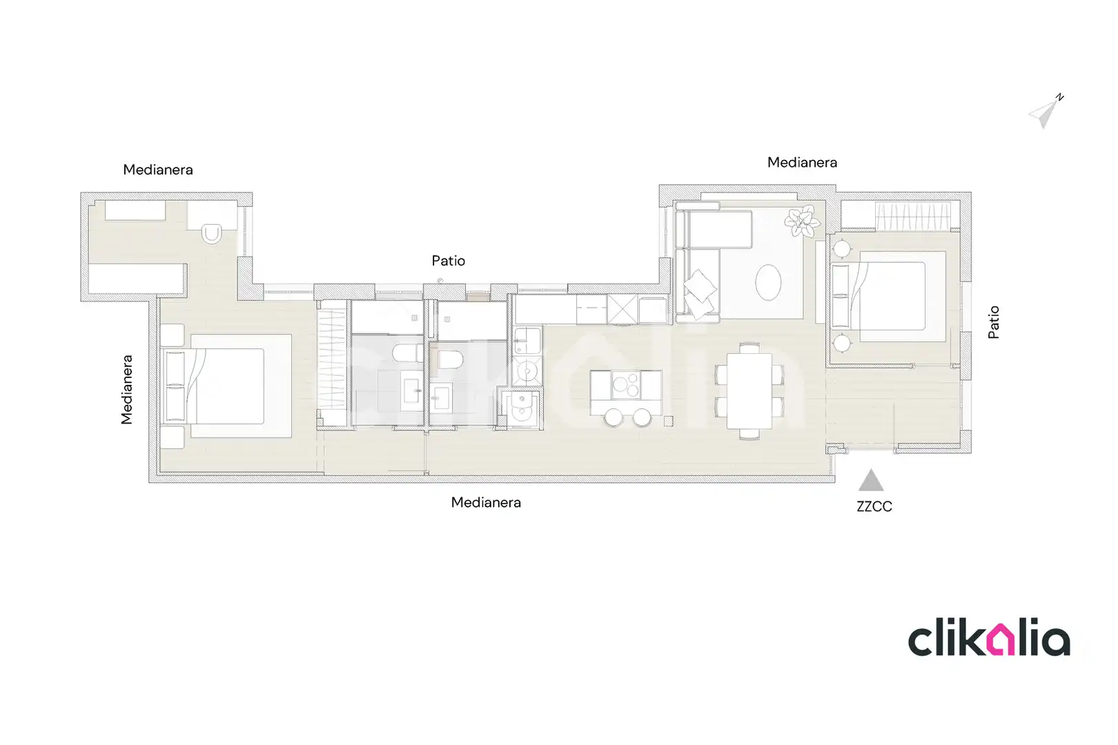 Wohnung zum Verkauf in Madrid mit Klimaanlage und Heizung