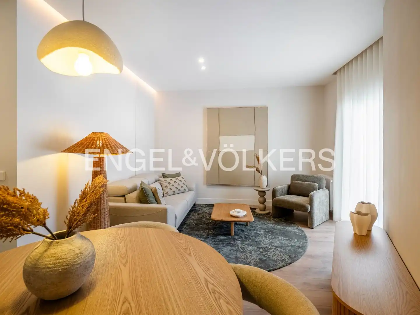 Wohnzimmer von Wohnung zur Miete in Madrid mit Klimaanlage, Heizung und Terrasse