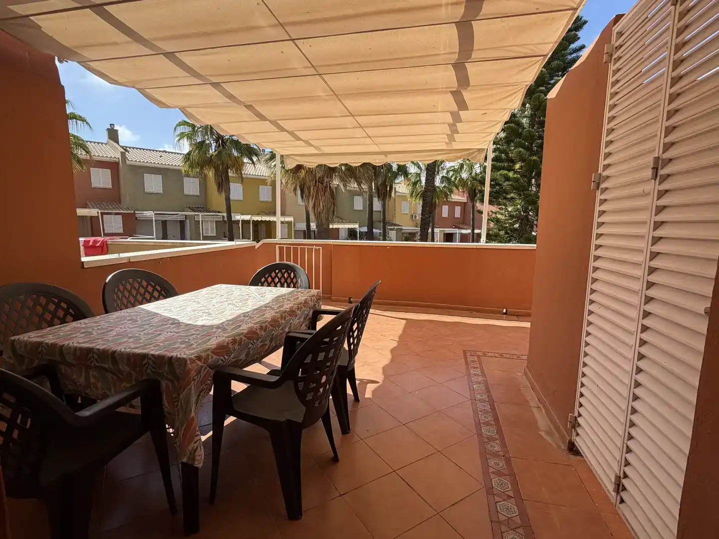 Terrasse von Einfamilien-Reihenhaus zur Miete in Islantilla Golf