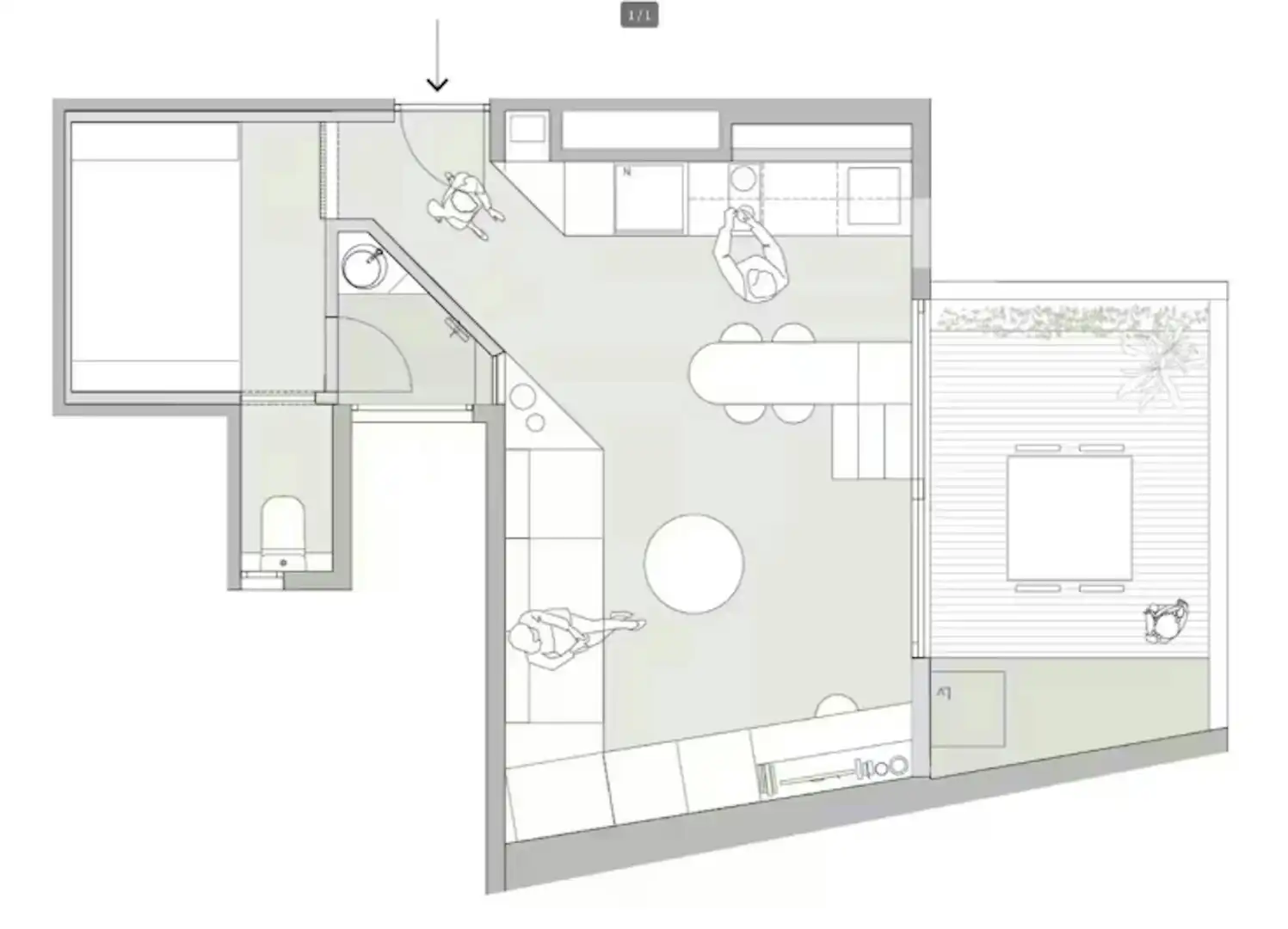 Wohnung zur Miete in L'Hospitalet de Llobregat mit Klimaanlage, Heizung und Möbliert