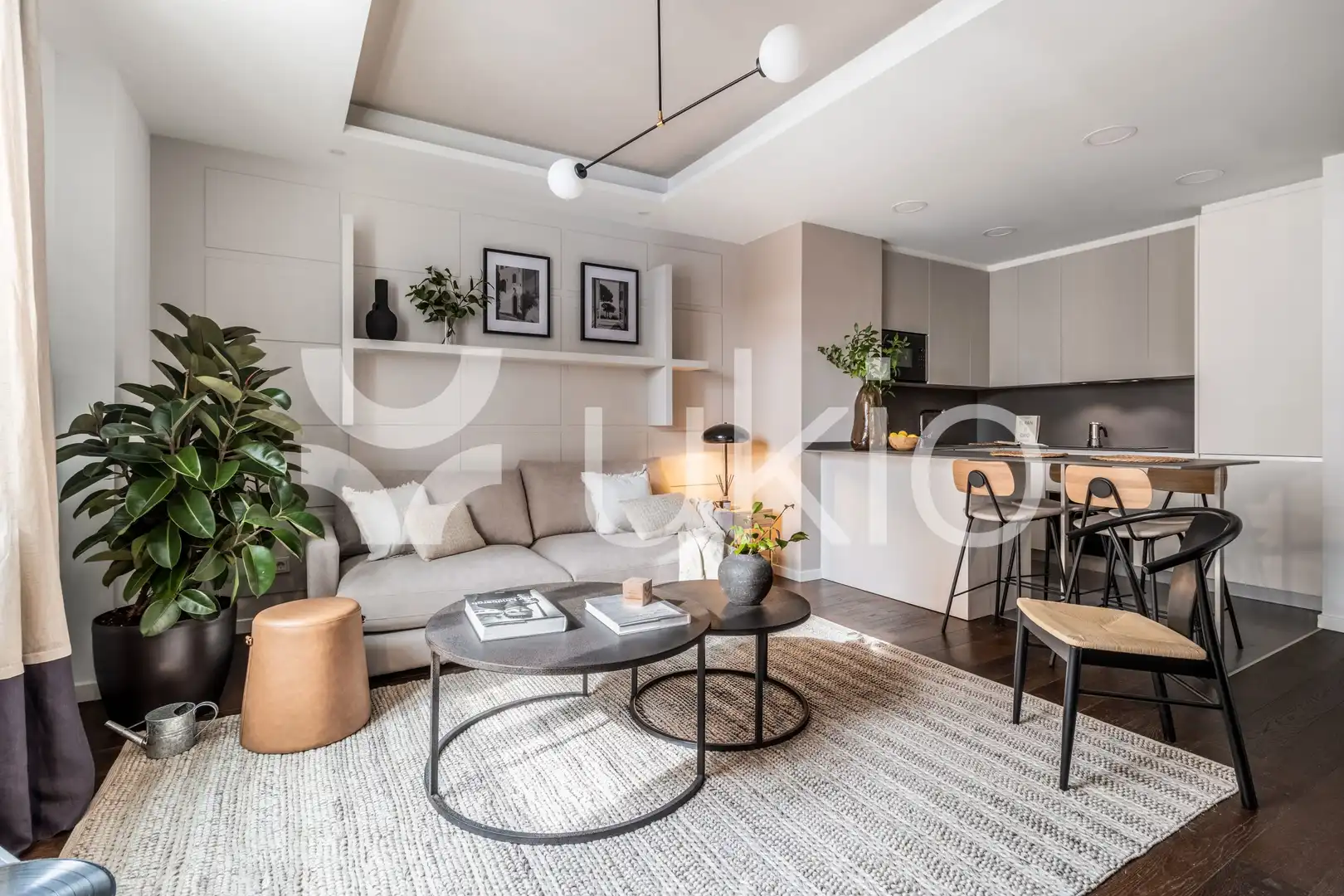 Living room of Apartments for rent in Madrid  with Air Conditioner, Heating and Furnished