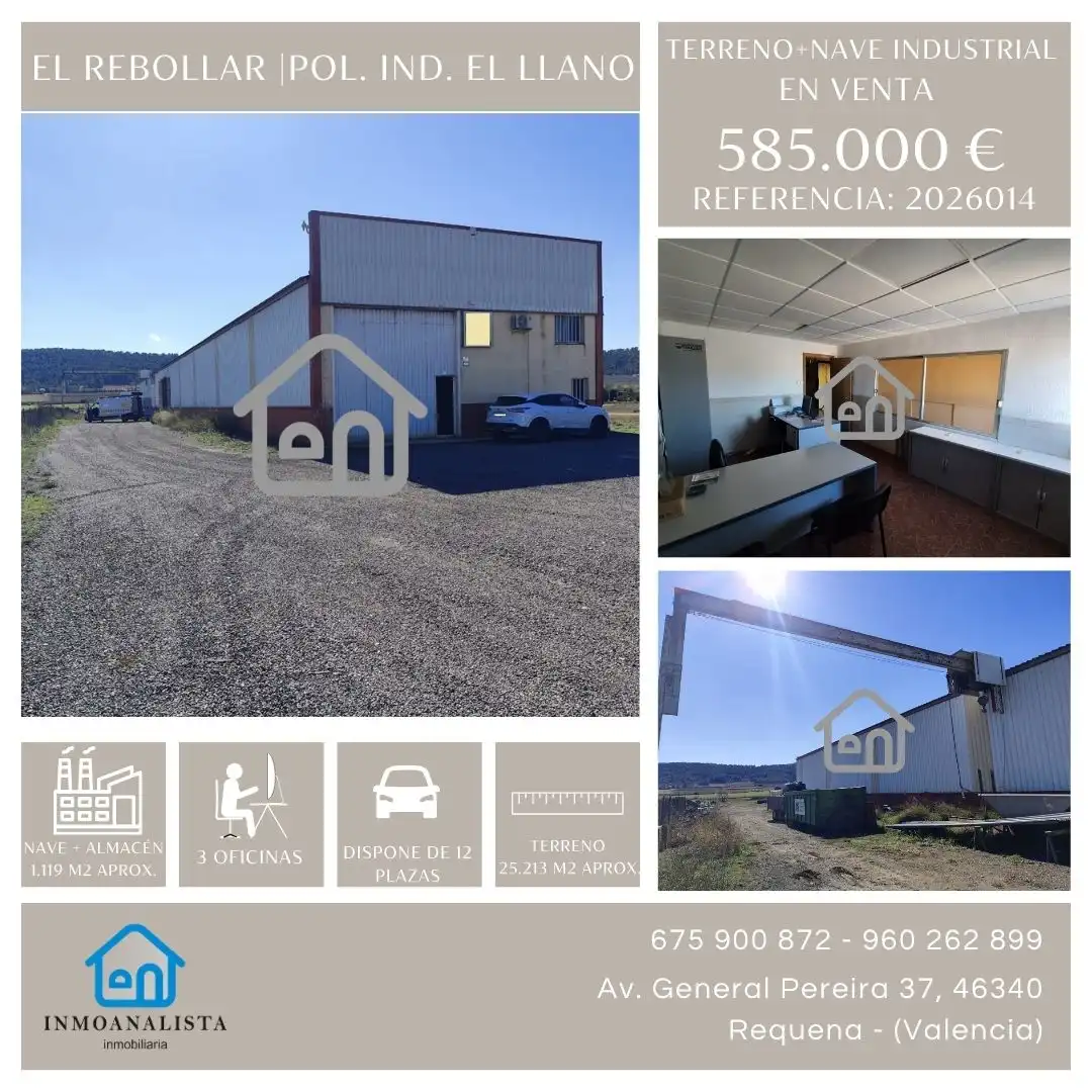 Nau industrial en venda en Requena amb Alarma