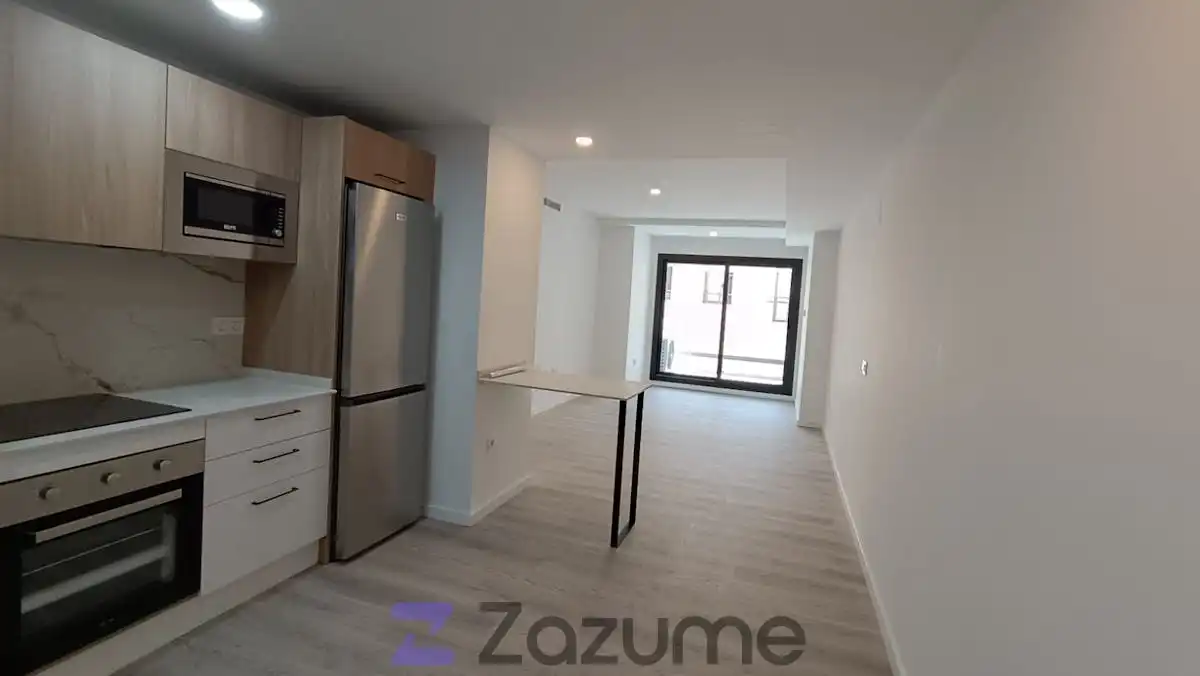 Cocina de Piso de alquiler en Benalmádena con Aire acondicionado, Parquet y Terraza