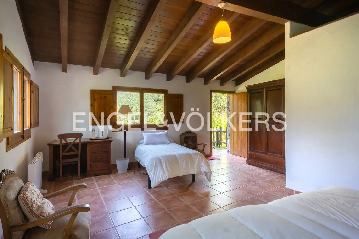Habitación de Casa o chalet en venta en La Vall de Bianya con Calefacción, Jardín privado y Terraza