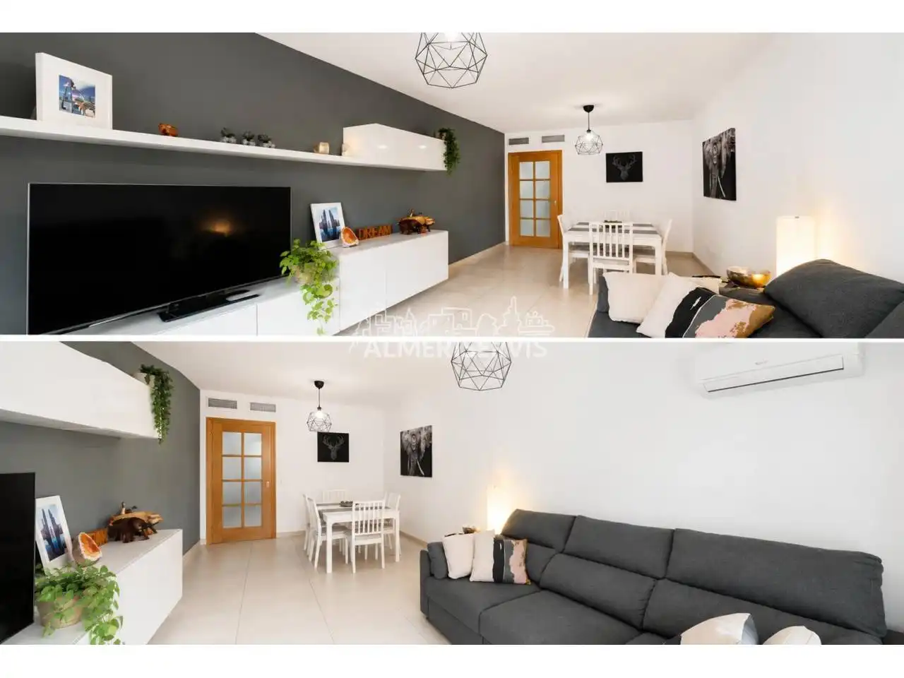 Sala d'estar de Pis en venda en Roquetas de Mar amb Aire condicionat i Terrassa