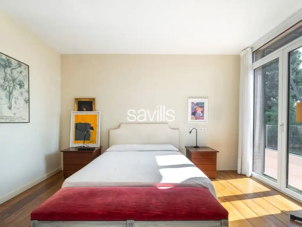 Schlafzimmer von Haus oder Chalet zur Miete in Esplugues de Llobregat mit Privatgarten, Terrasse und Schwimmbad