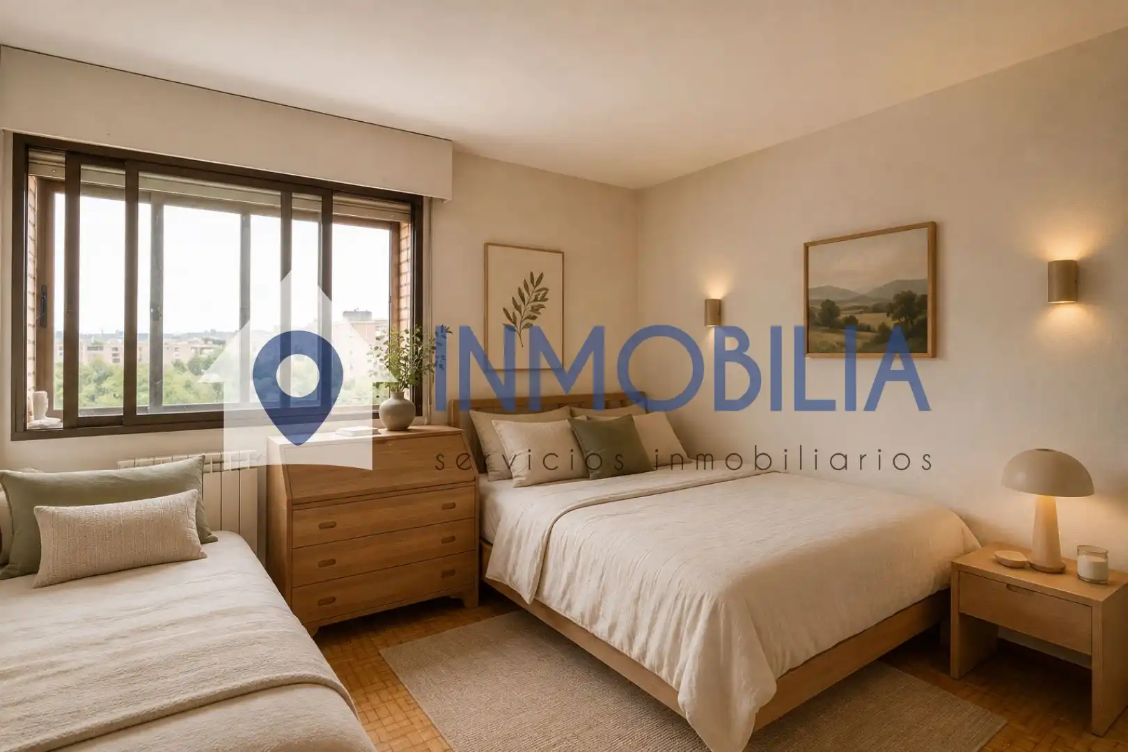 Schlafzimmer von Wohnung zum Verkauf in Madrid mit Klimaanlage, Heizung und Terrasse