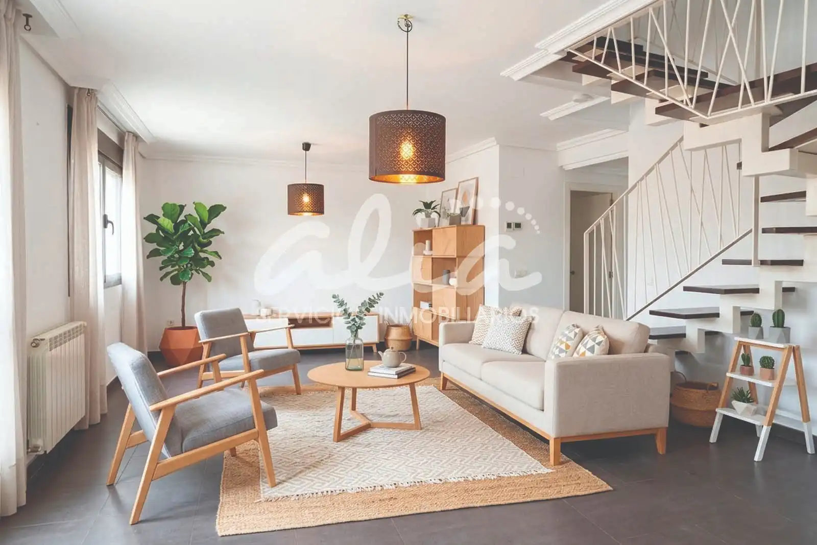 Sala de estar de Casa adosada en venta en Seseña con Aire acondicionado, Calefacción y Parquet