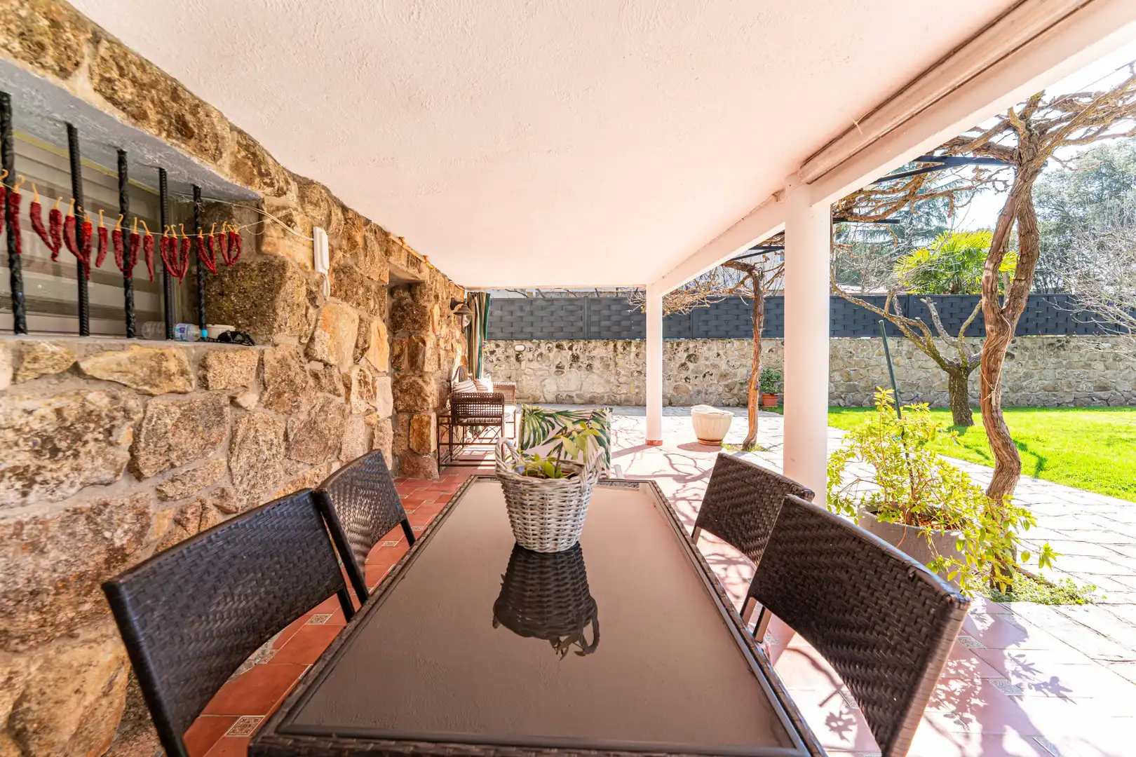Garden of Houses for sale in Alpedrete  with Furnished