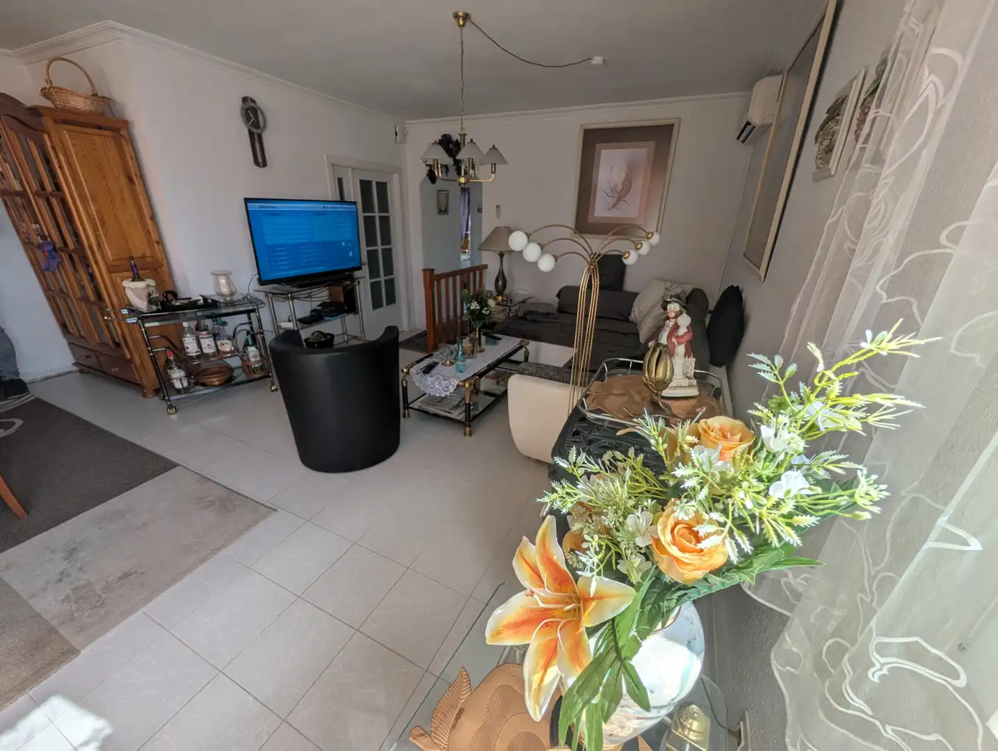 Wohnzimmer von Wohnungen zum Verkauf in Roses mit Klimaanlage, Terrasse und Möbliert
