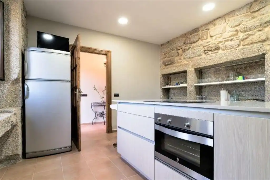 Cocina de Casa o chalet en venta en Lousame con Calefacción, Jardín privado y Parquet