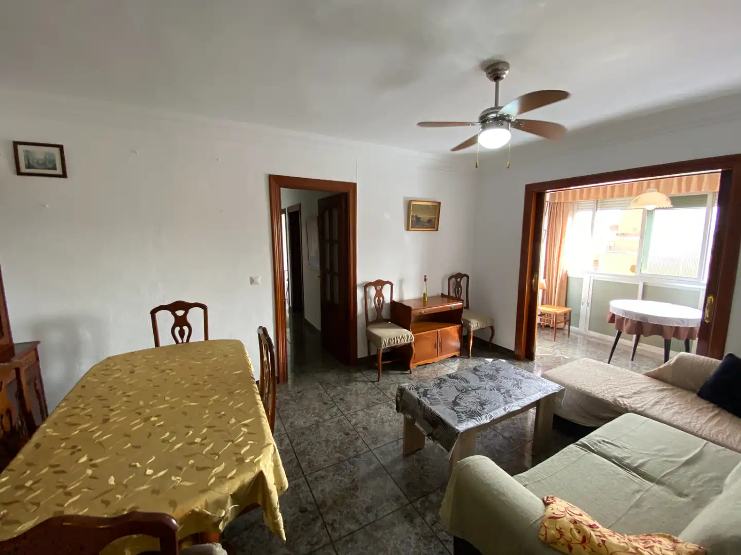 Wohnzimmer von Wohnung zur untervermieten in Málaga mit Terrasse, Möbliert und Ofen