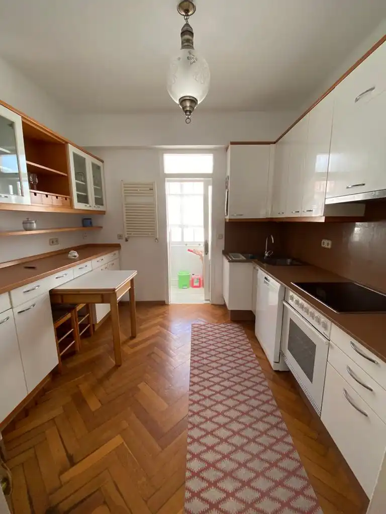 Kitchen of Flat for rent in Ferrol  with Heating, Parquet flooring and Furnished