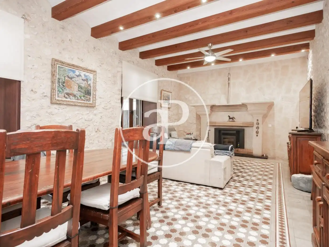 Living room of Houses for sale in Lloret de Vistalegre  with Heating, Private garden and Storage room