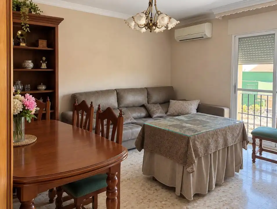 Sala de estar de Piso en venta en Cártama con Aire acondicionado, Amueblado y Balcón