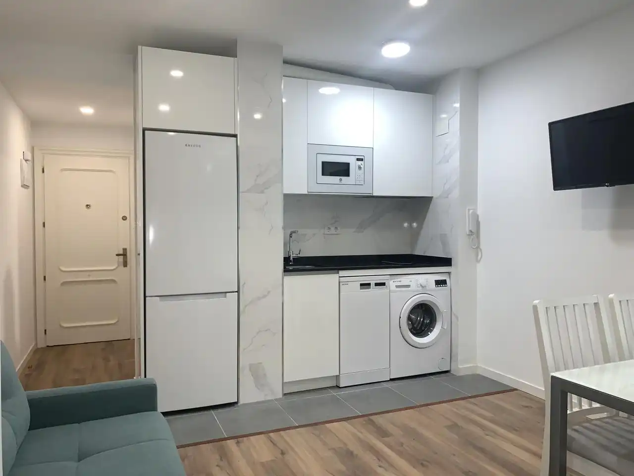 Kitchen of Study for rent in Madrid  with Air Conditioner, Terrace and Furnished