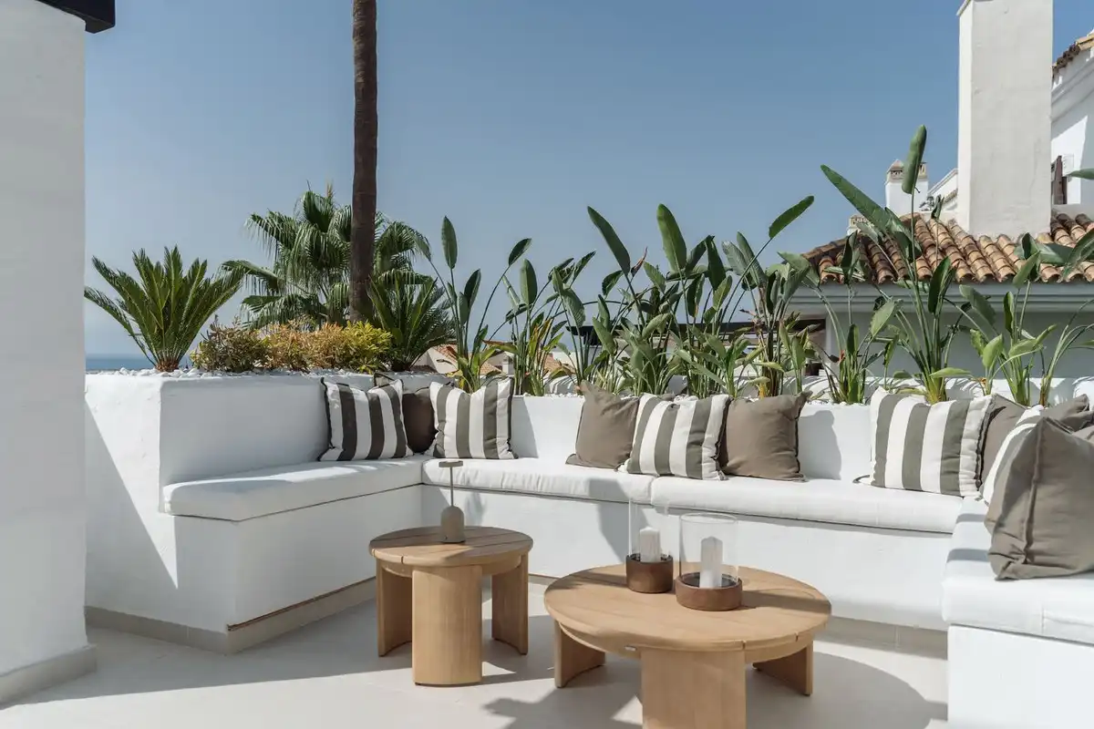 Terraza de Dúplex en venta en Marbella con Aire acondicionado, Jardín privado y Terraza