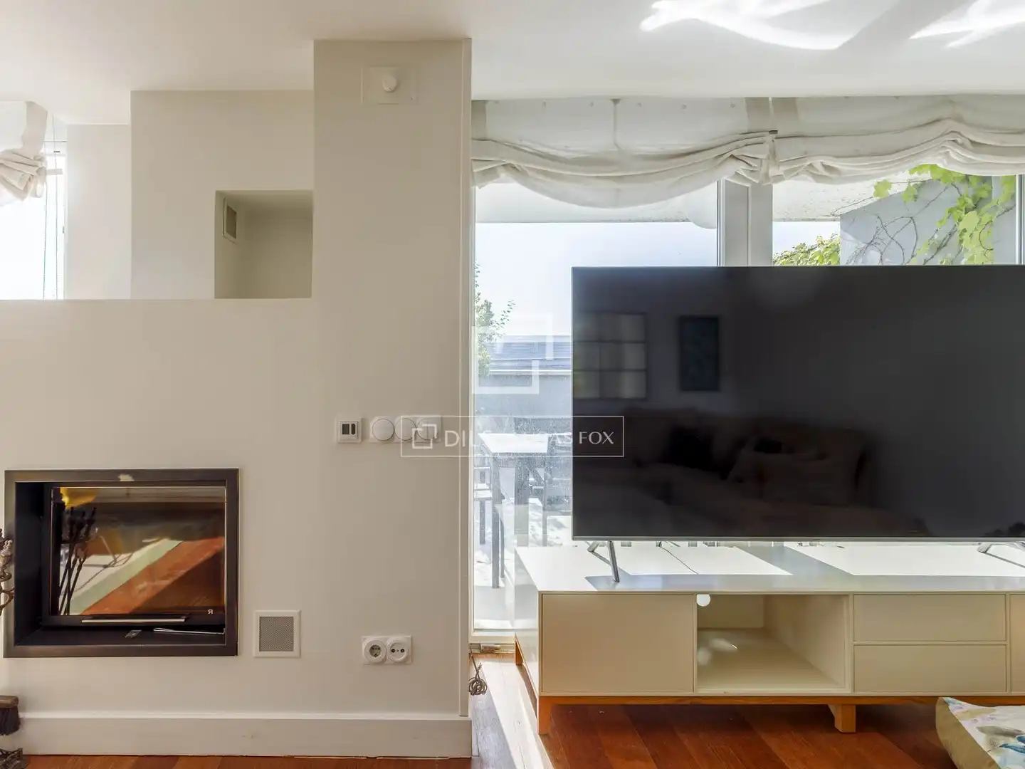 Wohnzimmer von Dachboden zur Miete in Madrid mit Klimaanlage, Heizung und Parkett