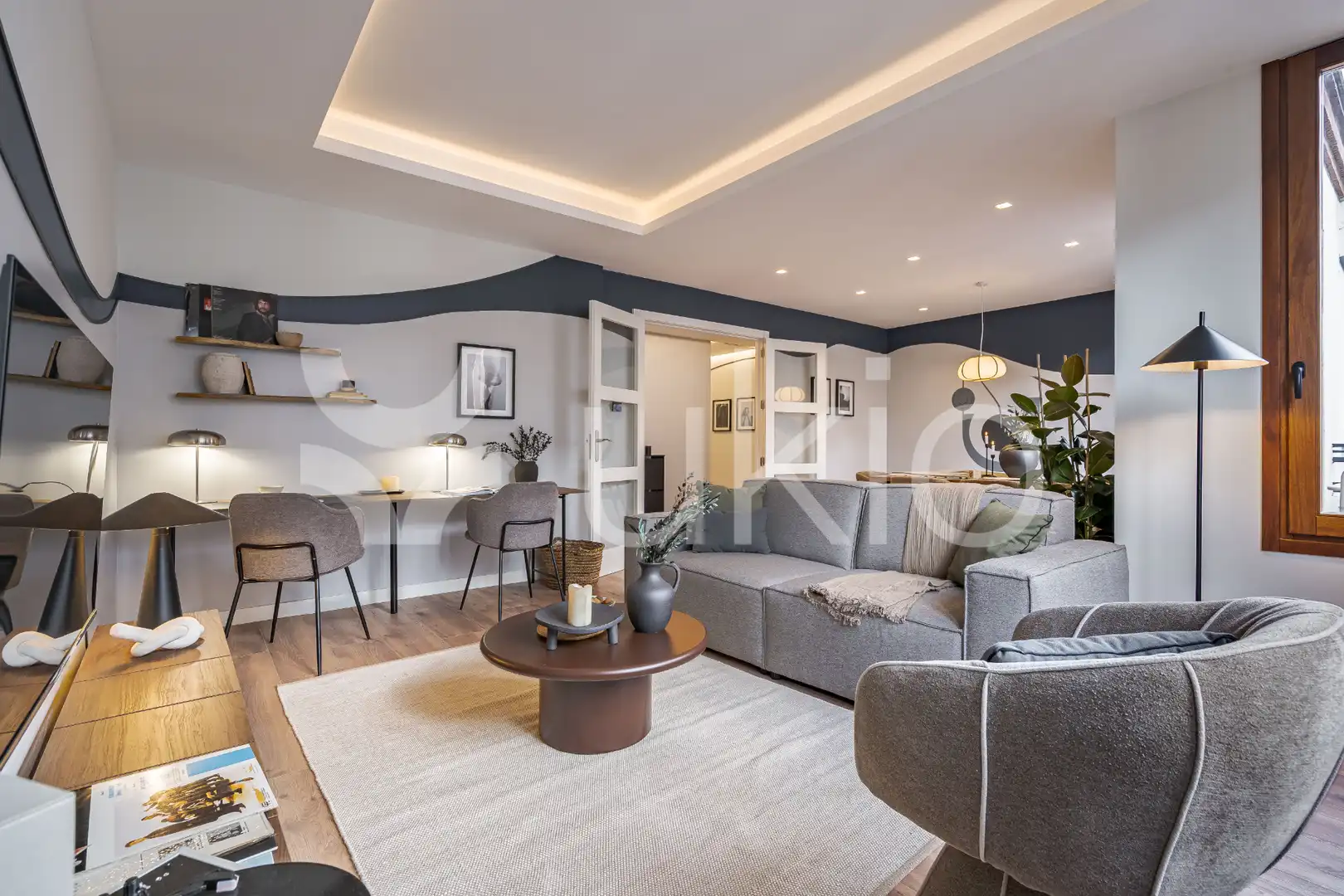 Sala de estar de Apartamento de alquiler en Madrid con Aire acondicionado, Calefacción y Amueblado