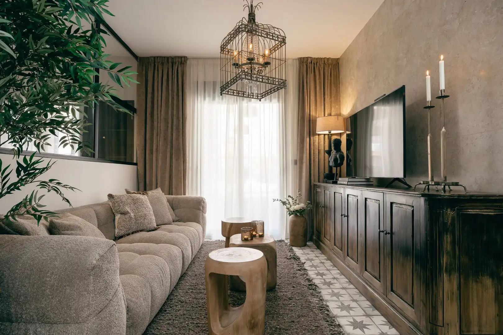 Wohnzimmer von Wohnung zum Verkauf in Torrevieja mit Klimaanlage, Heizung und Privatgarten