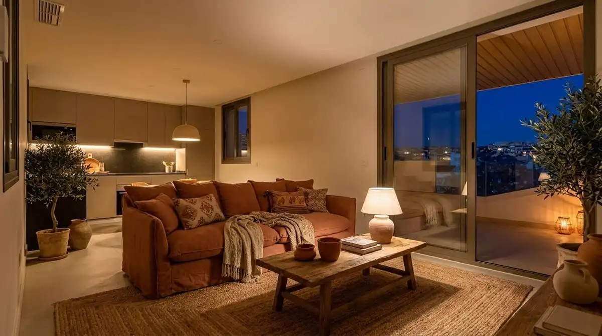 Sala d'estar de Apartament en venda en Estepona amb Traster i Piscina comunitària