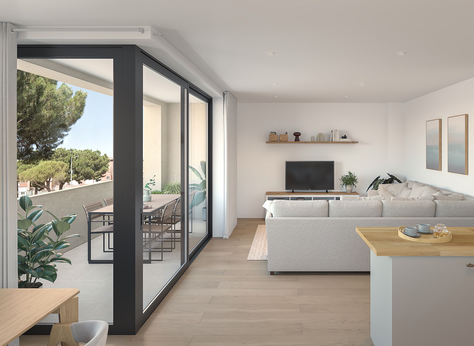 Living room of Flat for sale in Sabadell  with Air Conditioner, Heating and Private garden