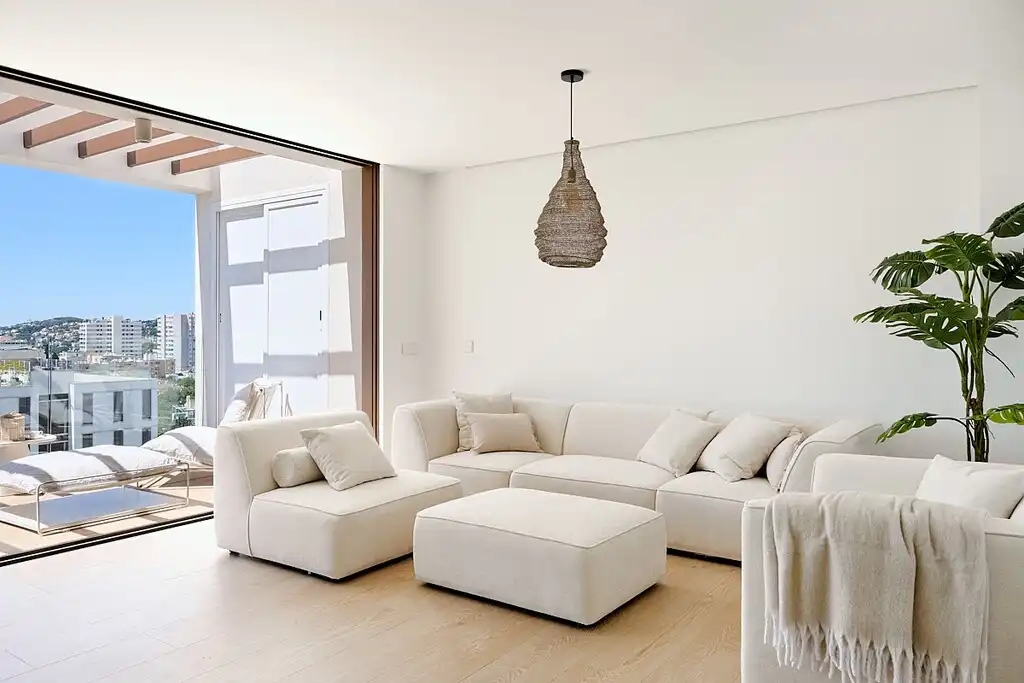 Sala d'estar de Àtic en venda en  Palma de Mallorca amb Aire condicionat, Calefacció i Terrassa