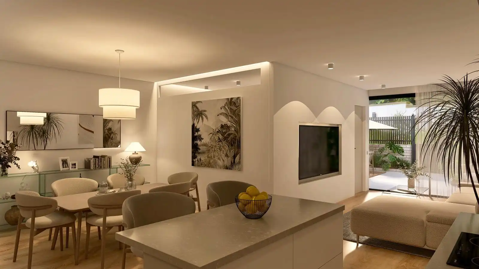 Sala de estar de Planta baja en venta en Oropesa del Mar / Orpesa con Aire acondicionado, Terraza y Horno