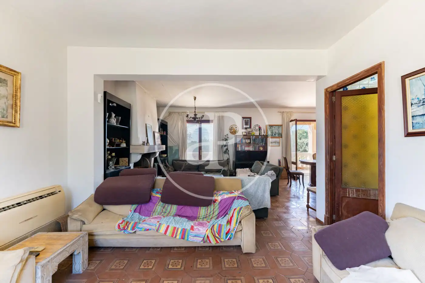Sala d'estar de Casa o xalet en venda en Marratxí amb Calefacció, Jardí privat i Piscina