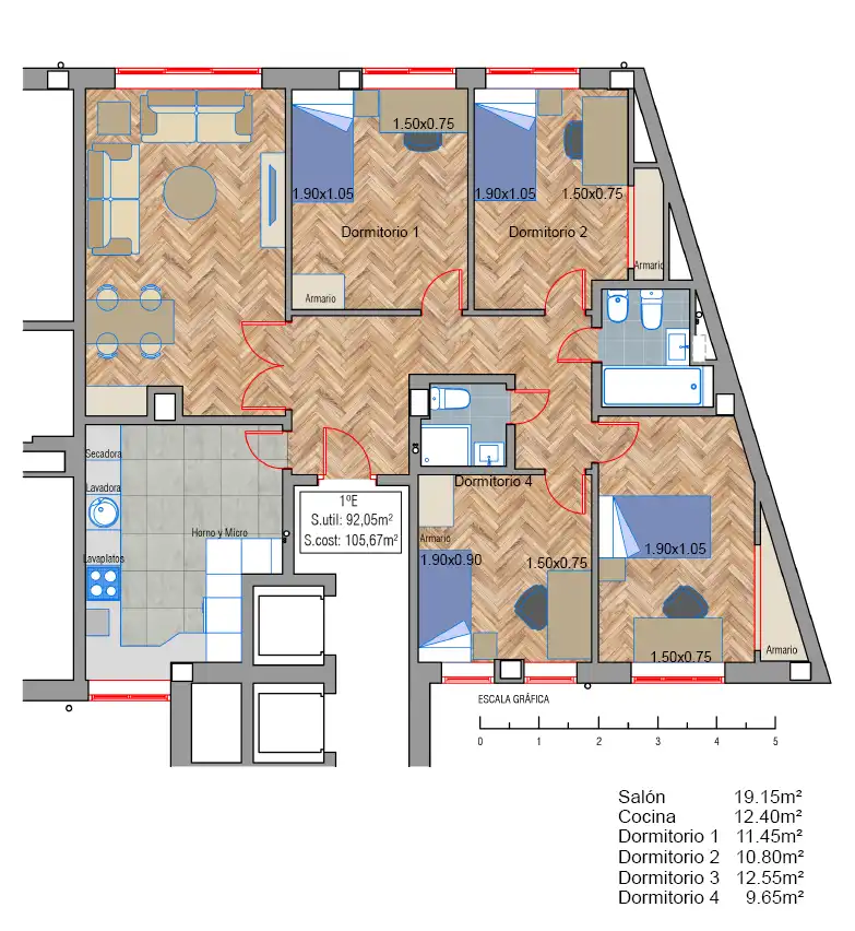 Wohnung mit Aufzug zur Miete in Calle Muñoz Degraín, imagen 34