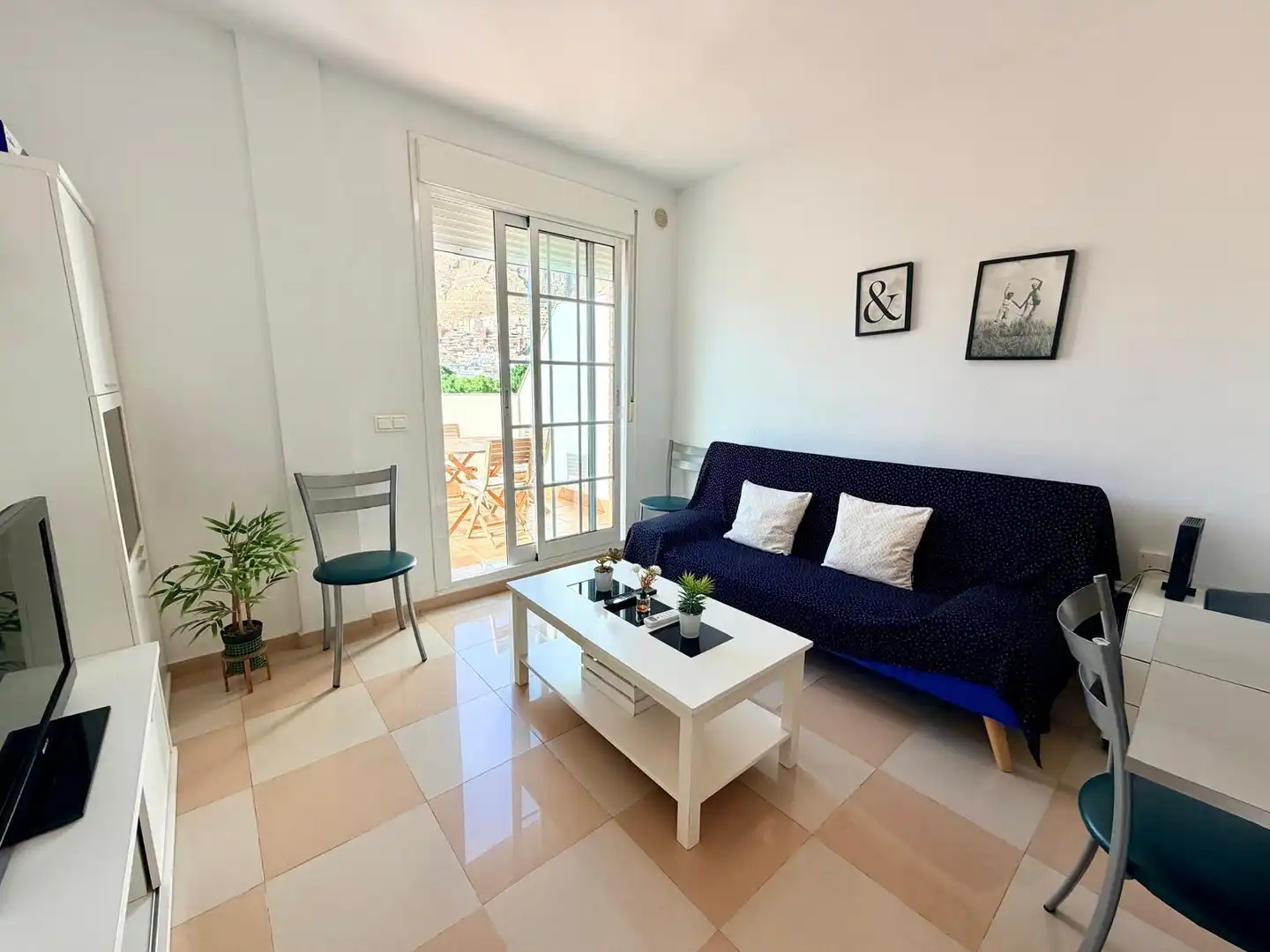 Sala de estar de Ático en venta en Roquetas de Mar con Aire acondicionado, Calefacción y Terraza