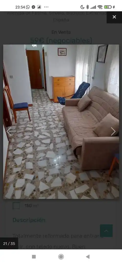 Sala d'estar de Pis en venda en Siruela, Badajoz