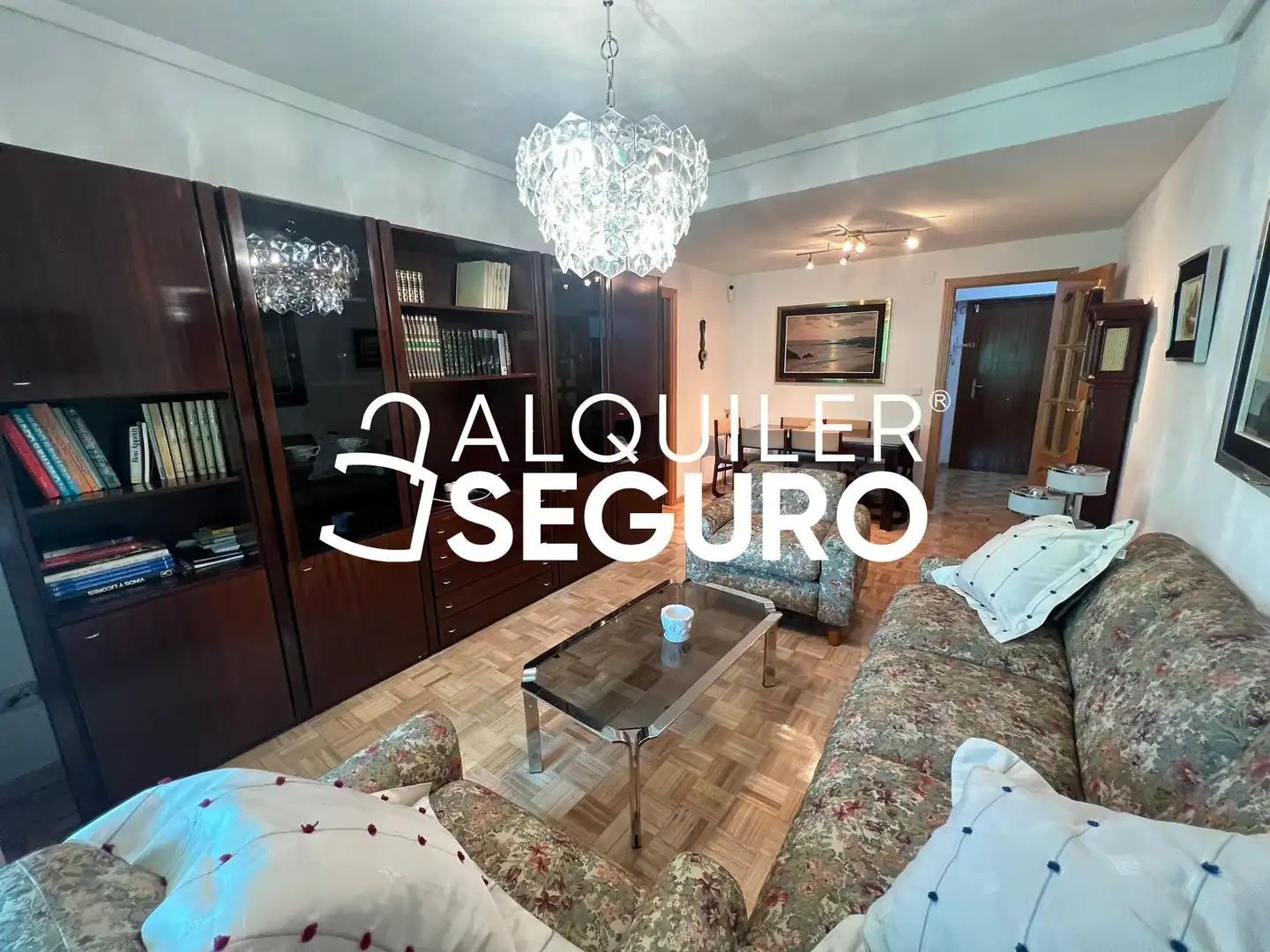 Sala de estar de Piso de alquiler en Madrid con Calefacción y Amueblado