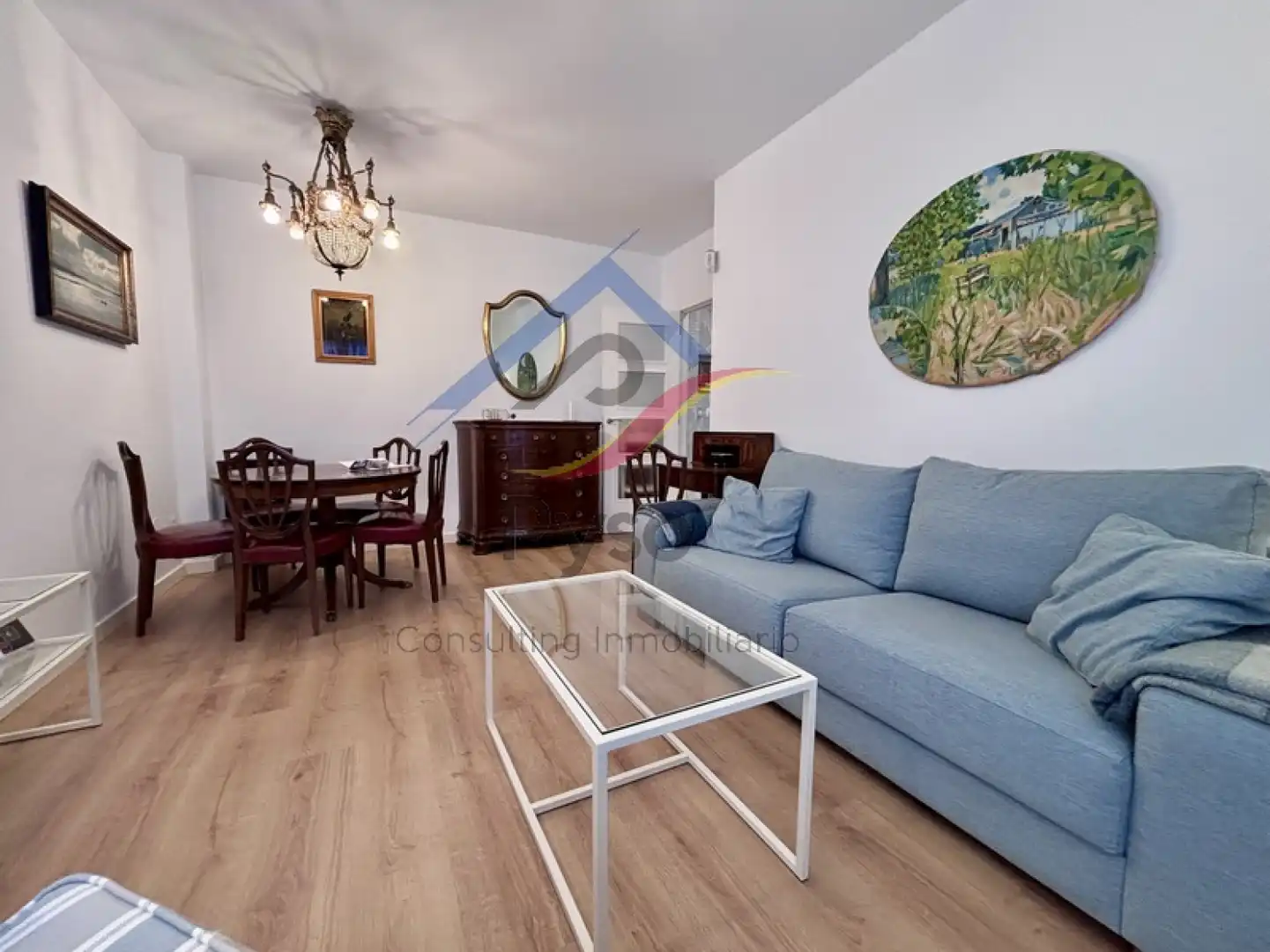 Sala d'estar de Pis de lloguer en Santander amb Calefacció, Jardí privat i Parquet