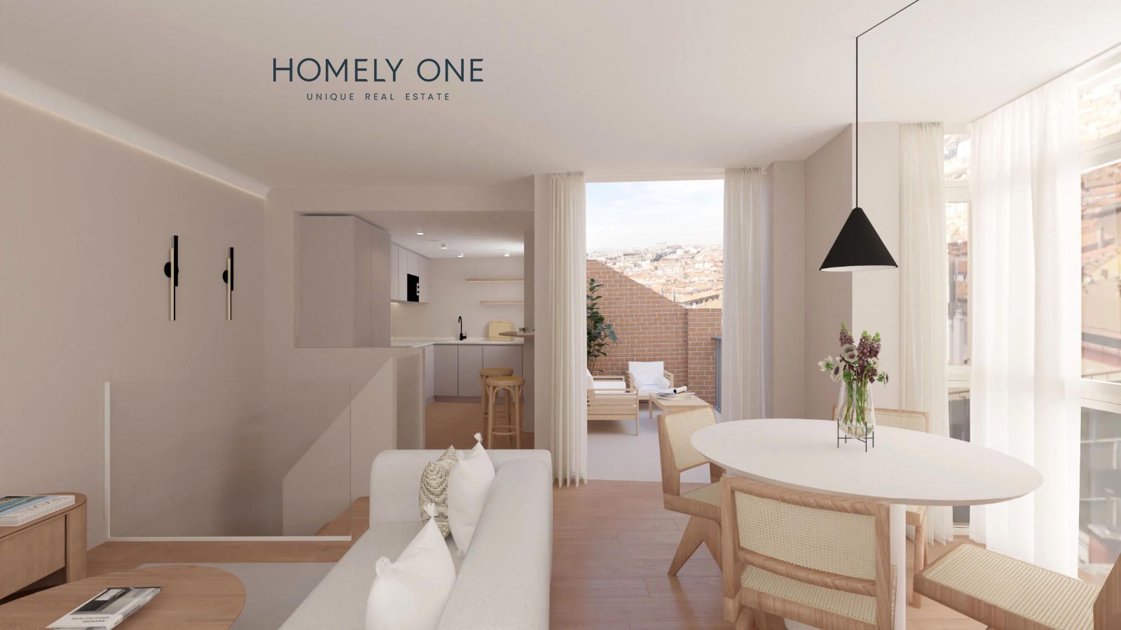 Living room of Attic for sale in  Madrid Capital  with Air Conditioner, Heating and Terrace