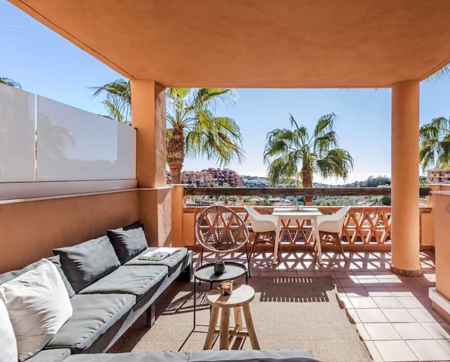 Terrace of Flat for sale in Marbella  with Furnished, Oven and Washing machine