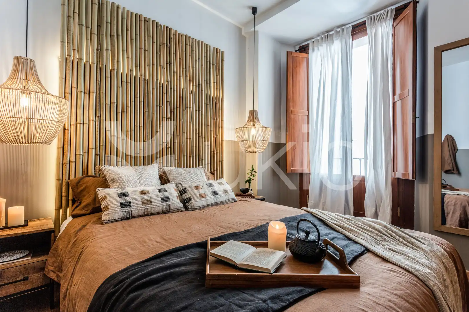 Habitación de Apartamento de alquiler en Madrid con Aire acondicionado, Calefacción y Amueblado