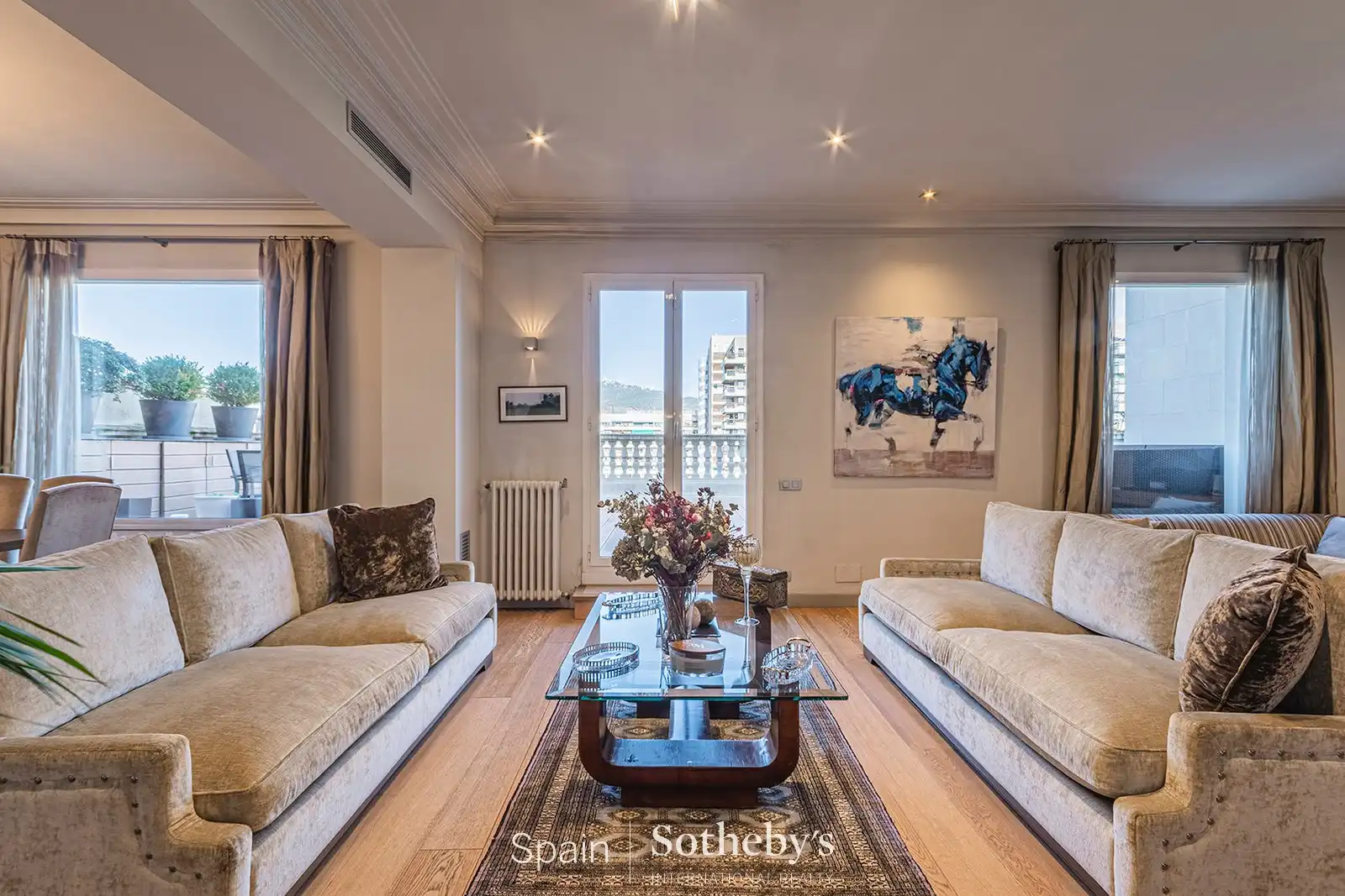 Sala d'estar de Àtic en venda en Barcelona amb Aire condicionat, Calefacció i Terrassa