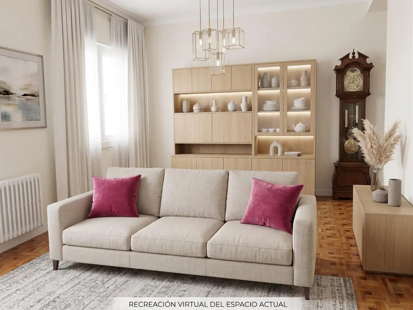 Living room of Houses for sale in Ourense Capital   with Air Conditioner, Heating and Private garden