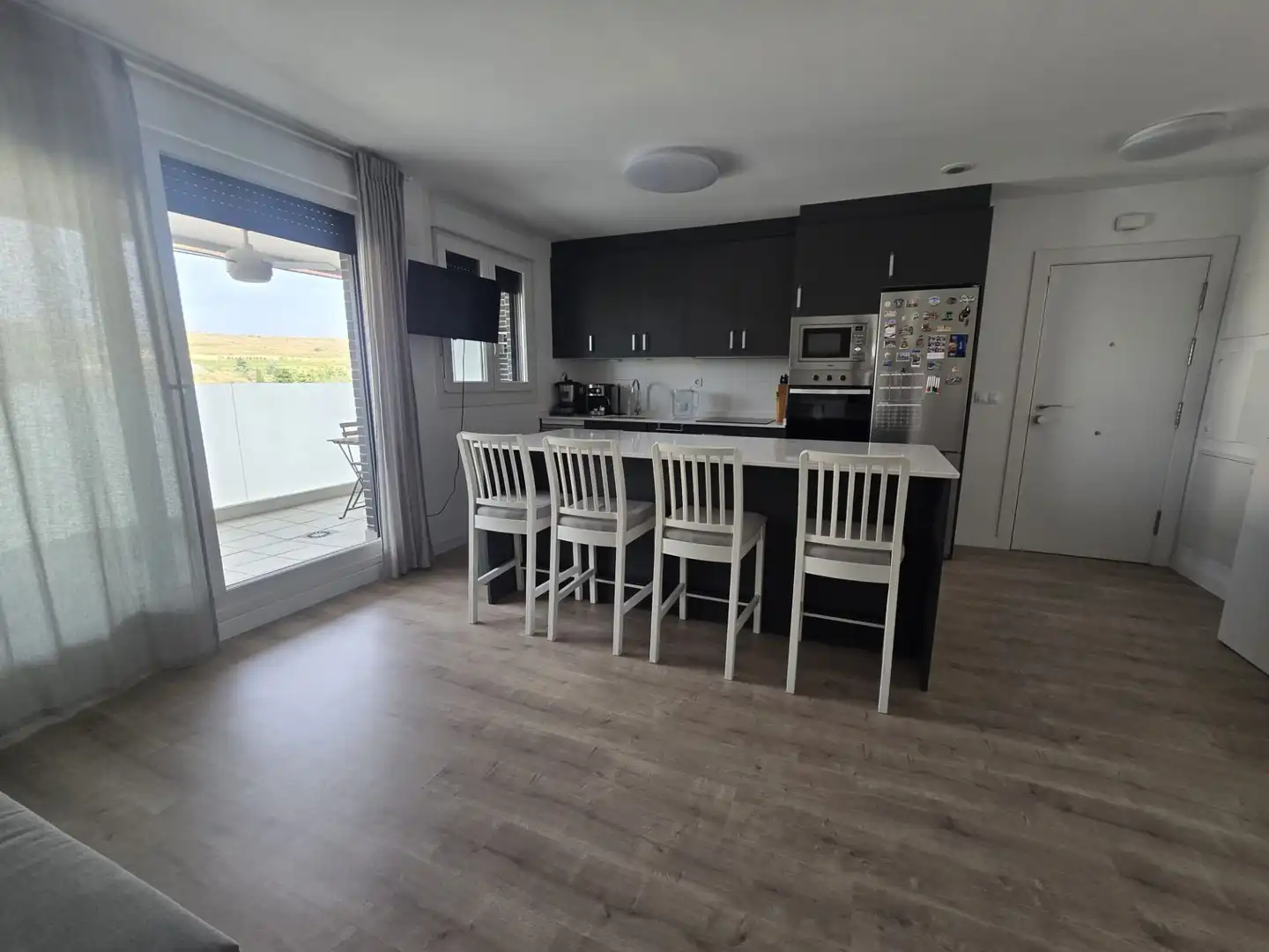 Kitchen of Flat for sale in  Logroño  with Heating, Terrace and Storage room