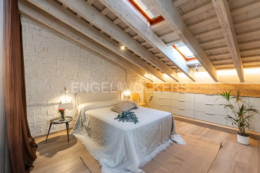 Bedroom of Flat for rent in Valencia  with Air Conditioner, Heating and Parquet flooring