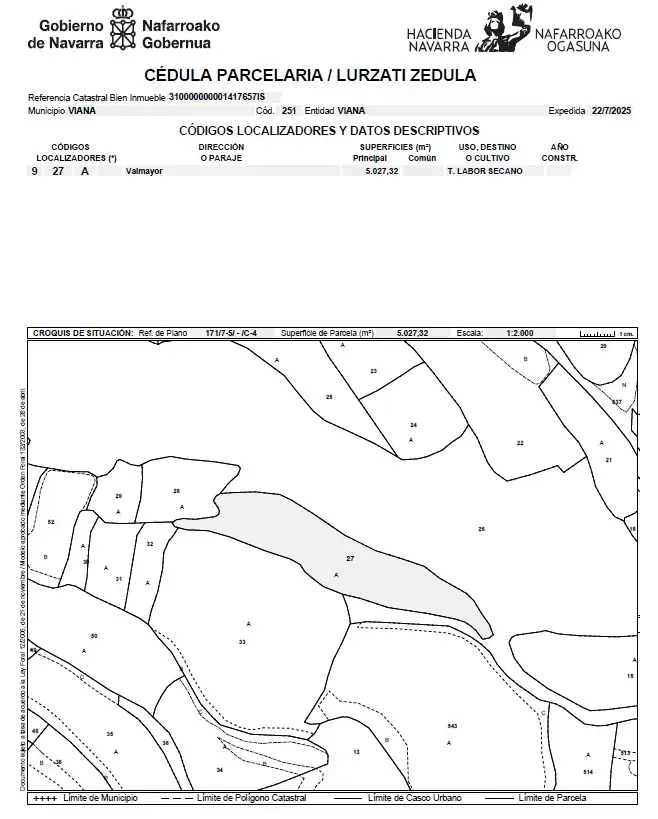 Rural land for sale in Viana, imagen 2