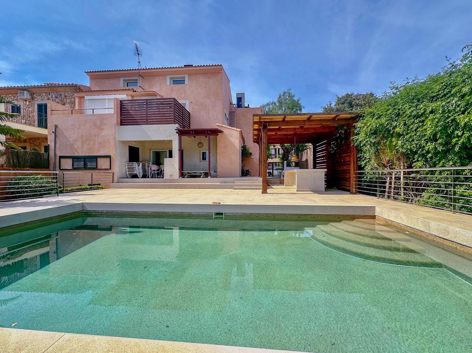 Schwimmbecken von Einfamilien-Reihenhaus miete in Marratxí mit Klimaanlage, Heizung und Privatgarten