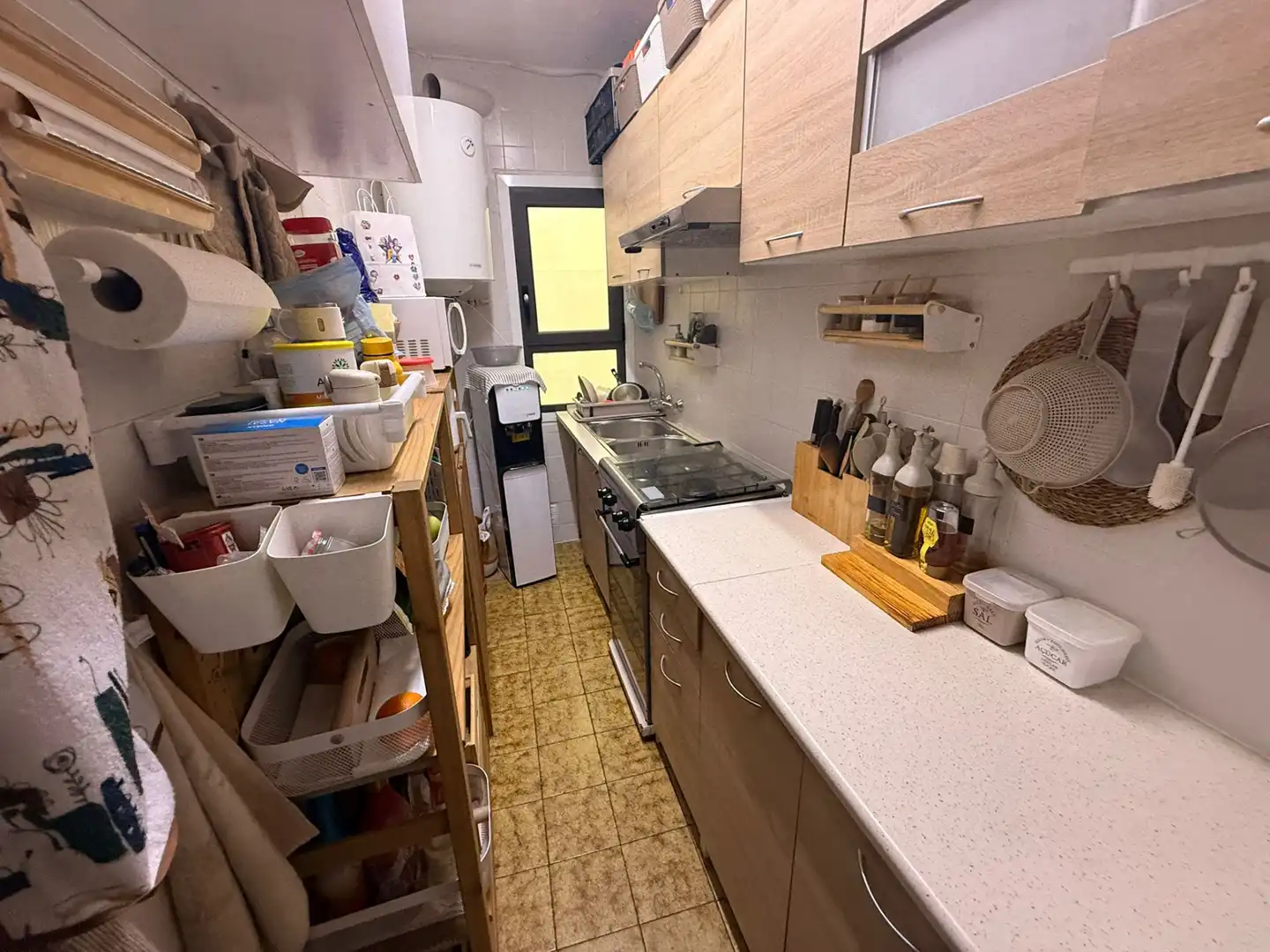 Küche von Wohnung zum Verkauf in L'Hospitalet de Llobregat mit Klimaanlage, Parkett und Balkon
