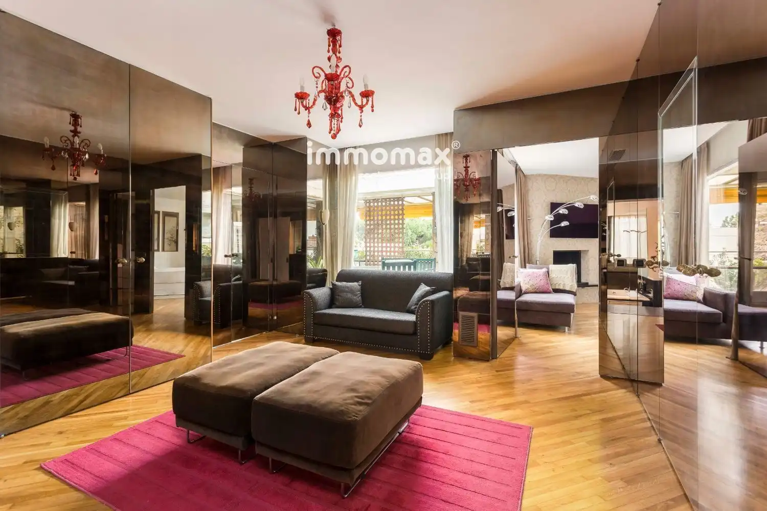 Sala d'estar de Àtic de lloguer en Barcelona amb Terrassa i Moblat