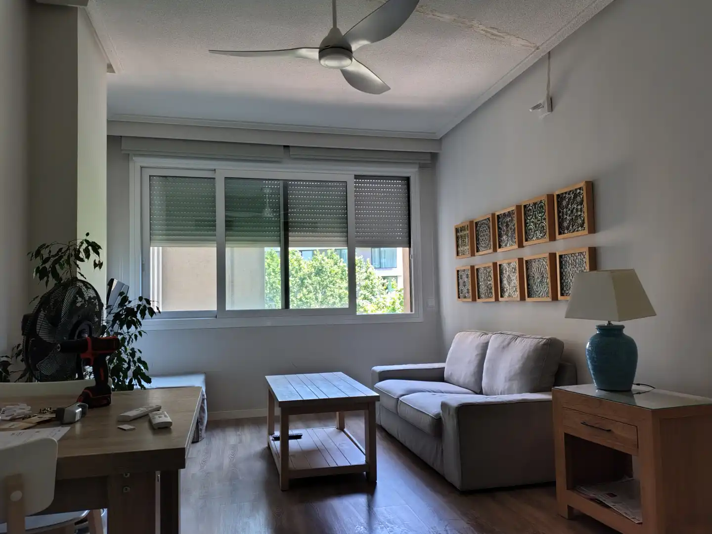 Living room of Flat for rent in Madrid  with Air Conditioner, Heating and Furnished