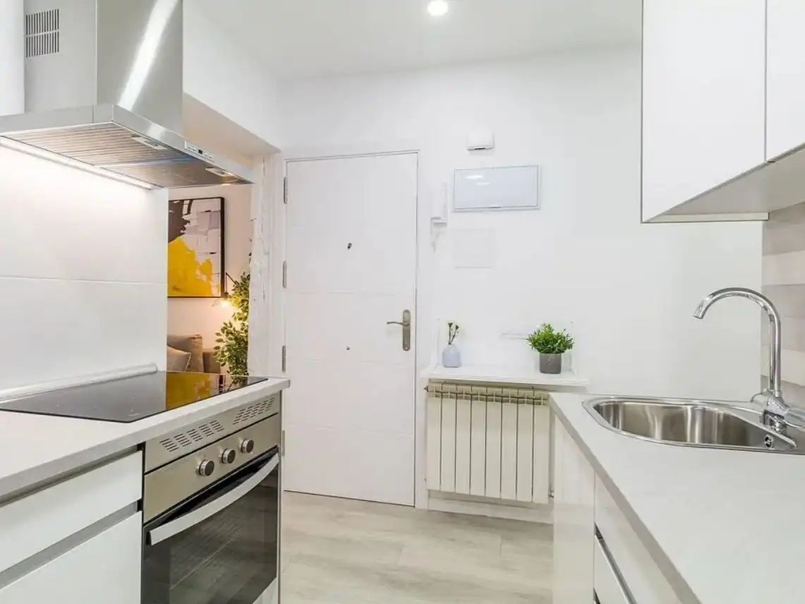 Cuina de Apartament per a compartir en Zamora Capital  amb Aire condicionat i Moblat