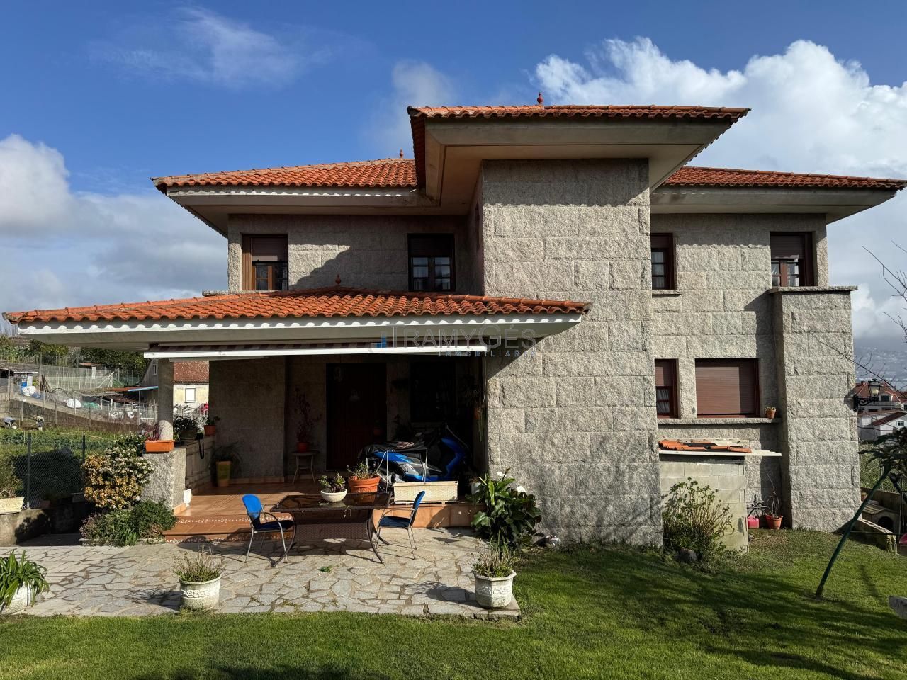 Vista exterior de Casa o chalet en venta en Moaña con Calefacción, Jardín privado y Terraza
