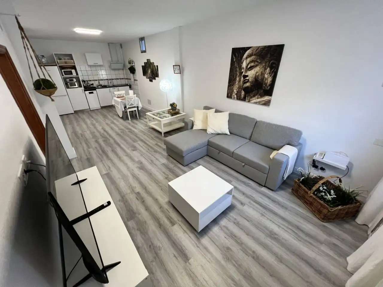 Living room of Flat for sale in Arona  with Parquet flooring and Furnished