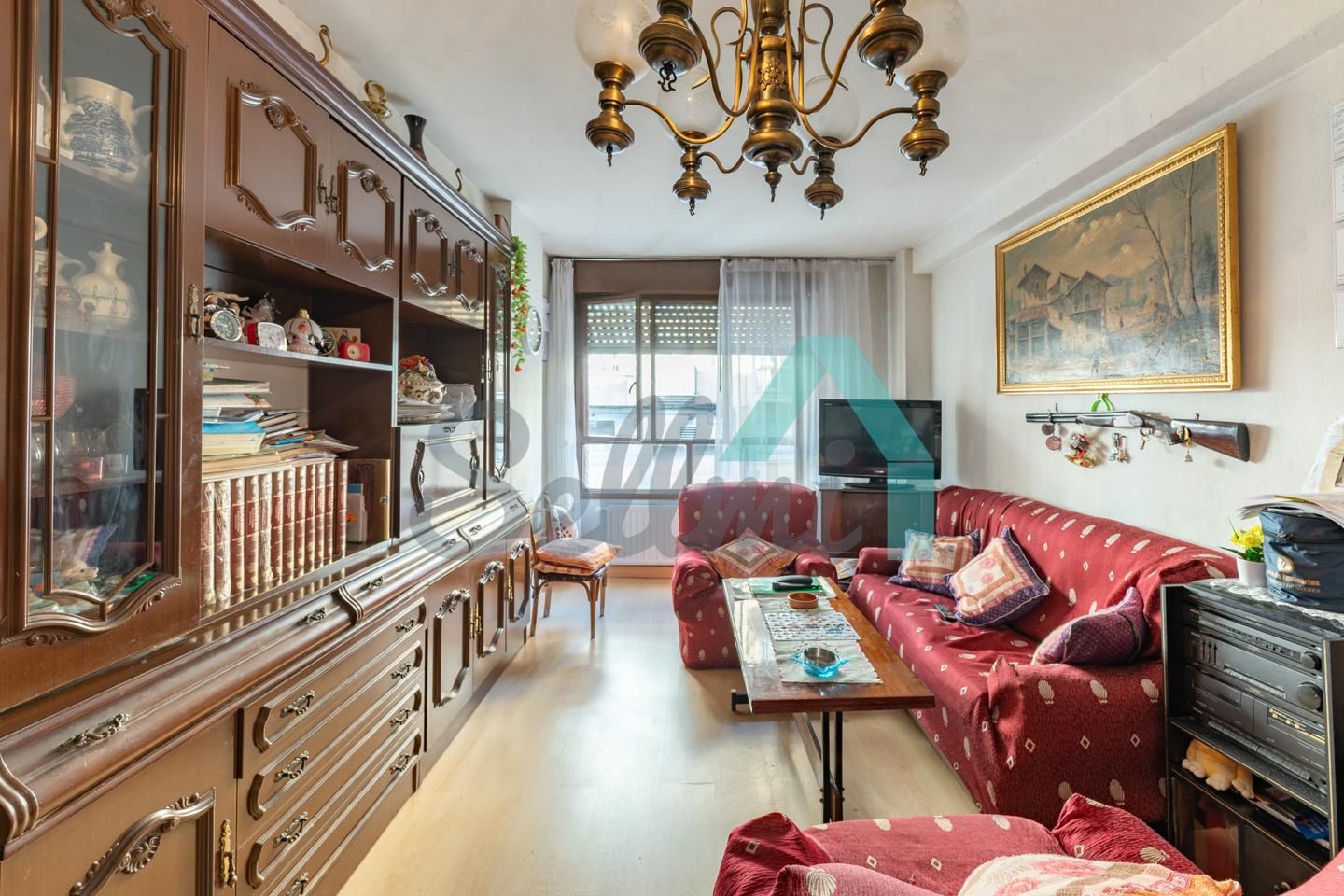 Sala d'estar de Pis en venda en Mieres (Asturias) amb Calefacció, Parquet i Terrassa